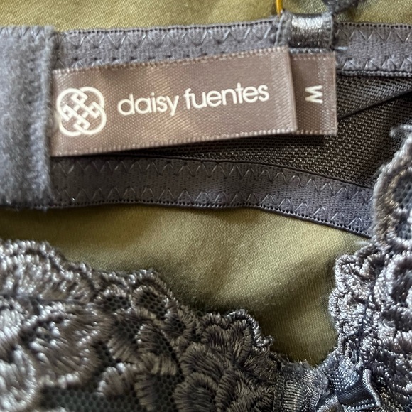 daisy fuentes gray lace cutout corset bodysuit - Picture 4 of 4